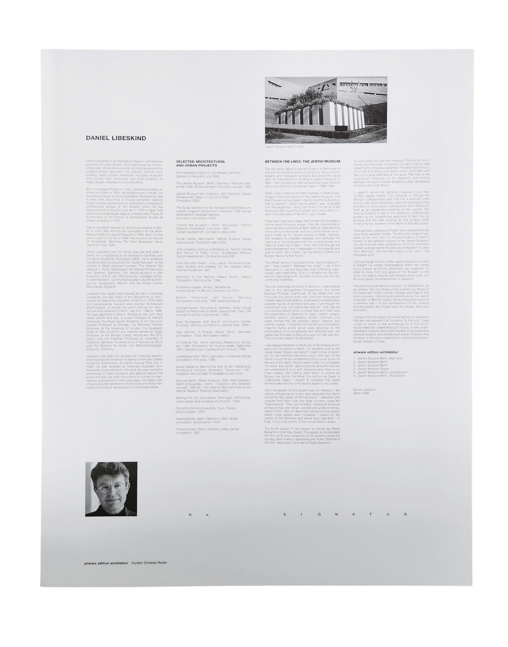 Libeskind: Artware Edition Poster