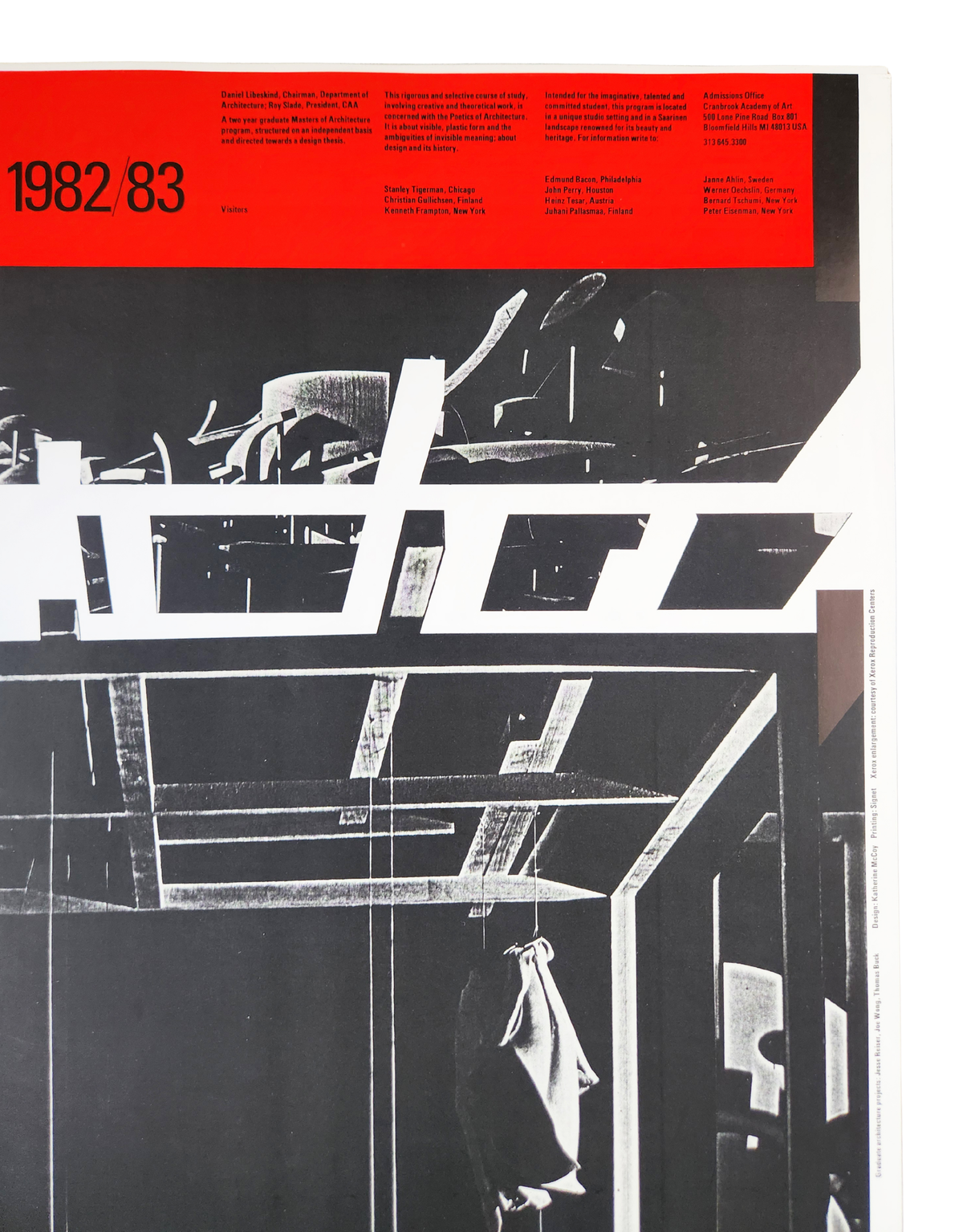 Cranbrook Architecture Poster 1982/83