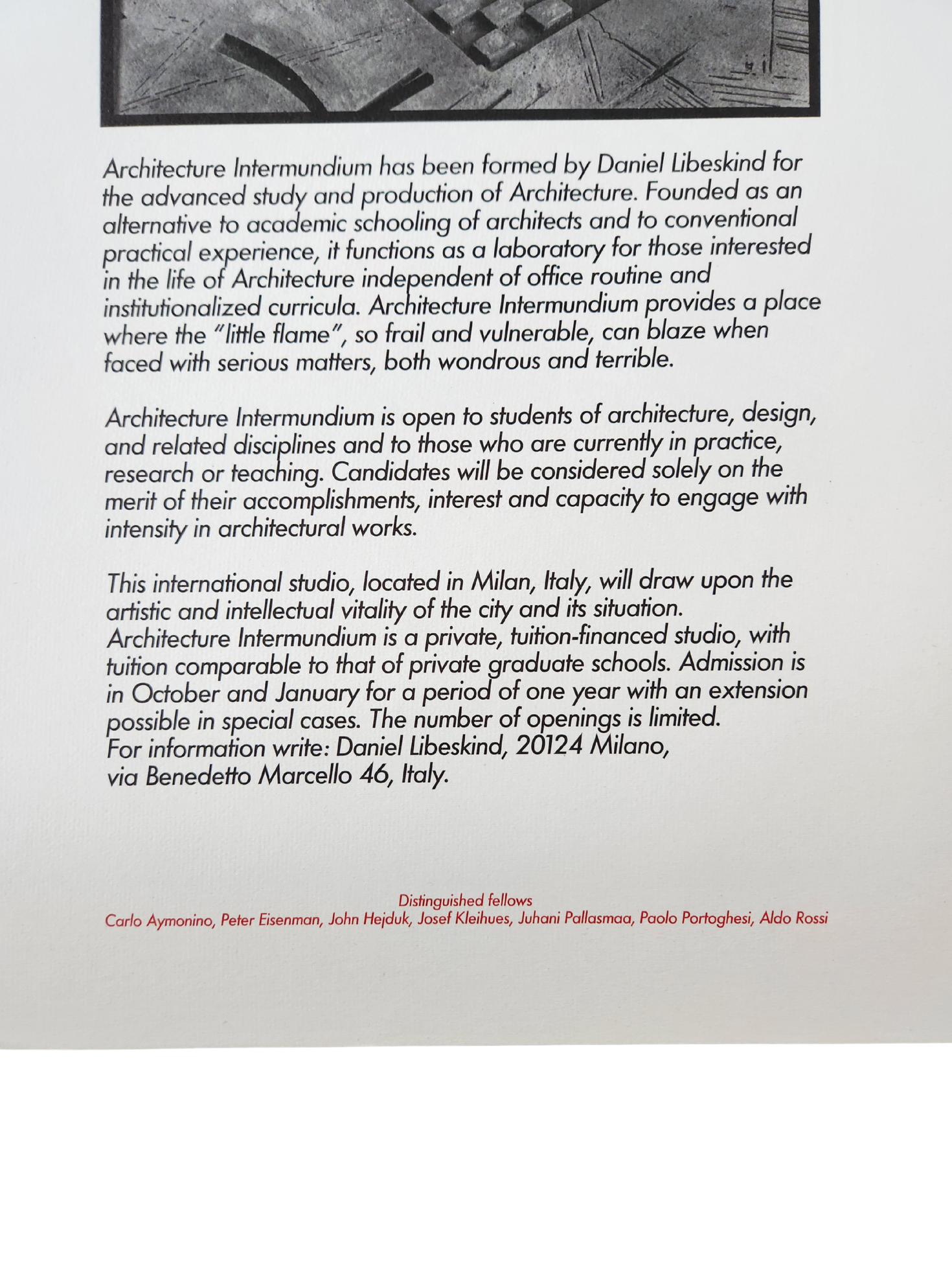 Architecture Intermundium Poster