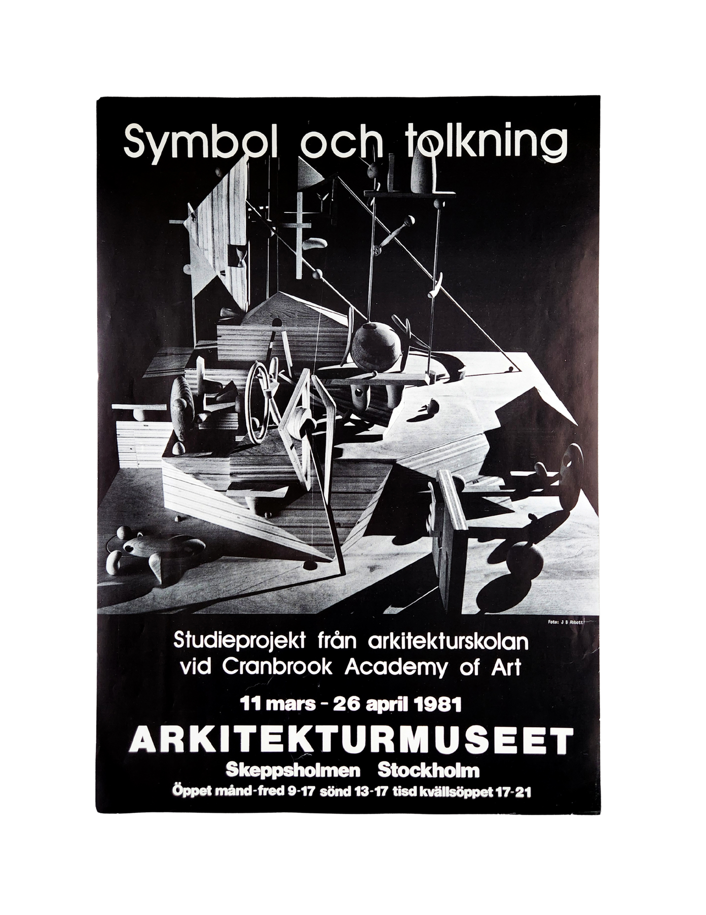 Symbol och tolkning Arkitekurmuseet Exhibition Poster